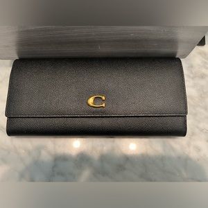 Coach Grained Leather Envelope Wallet